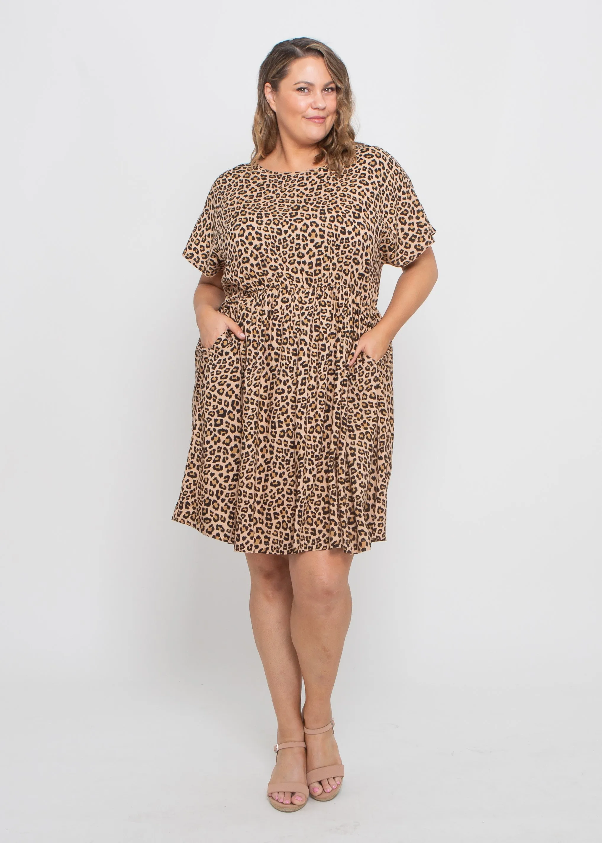 Asher Dress - Beige Leopard