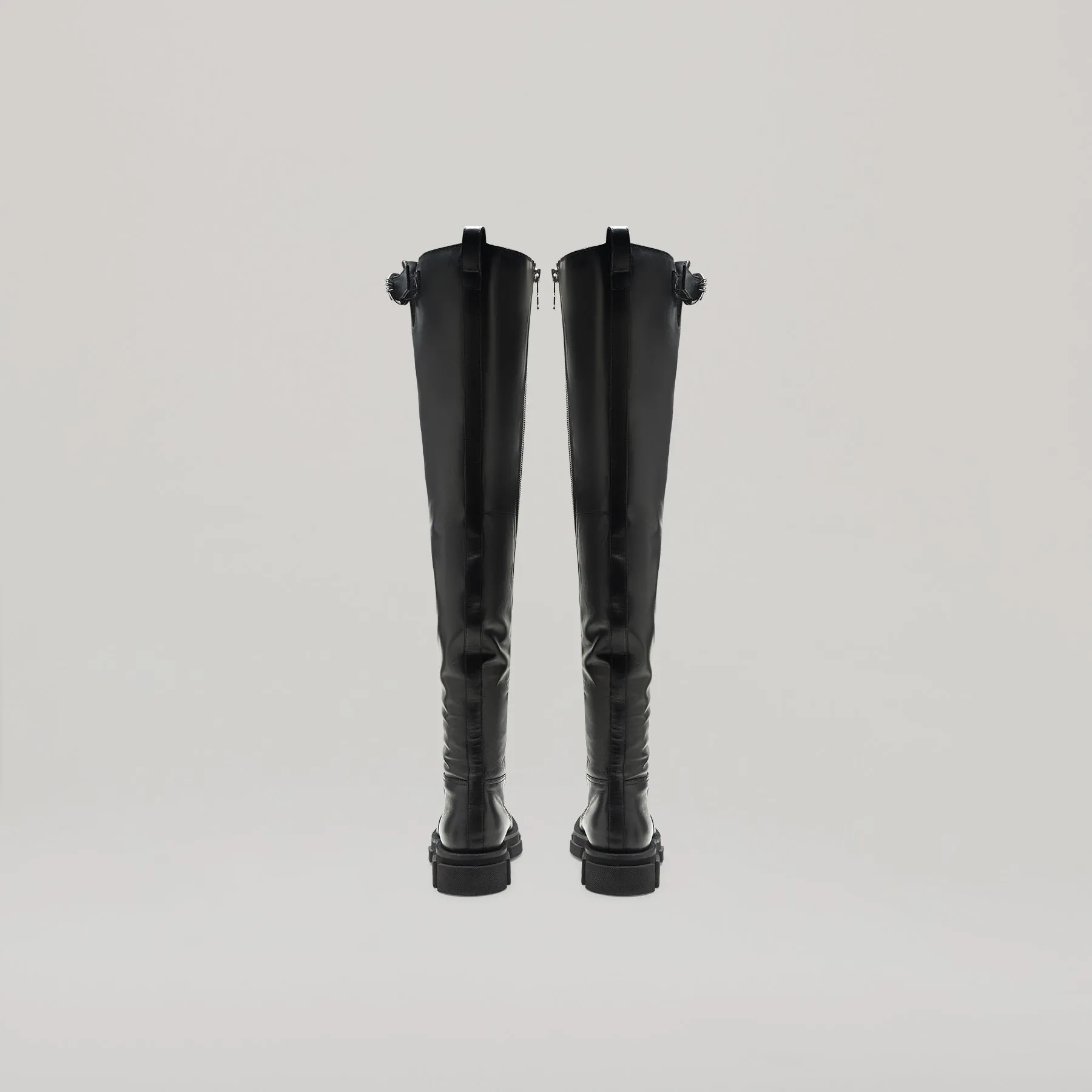 both-GAO PIERCED THIGH HIGH BOOT-BLACK