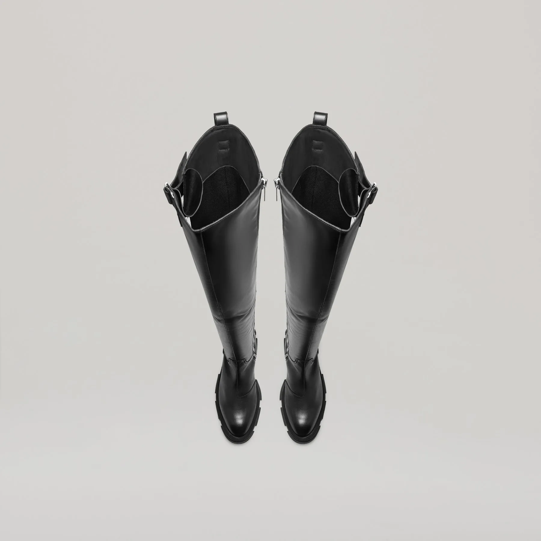 both-GAO PIERCED THIGH HIGH BOOT-BLACK