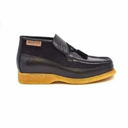 British Walkers Classic Limited Edition Men's Custom Made Black Snake Leather