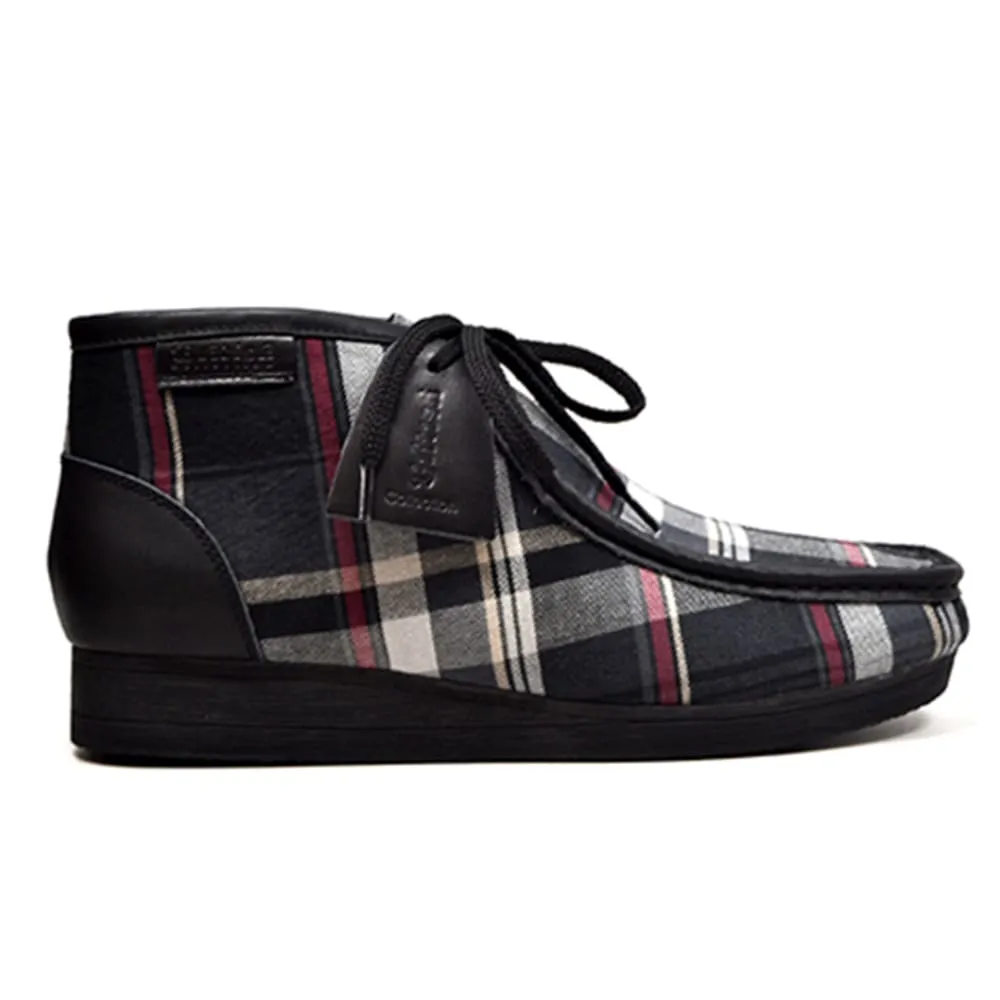 British Walkers New Castle Wallabee Boots Men's Multi Color Plaid Leather and Suede