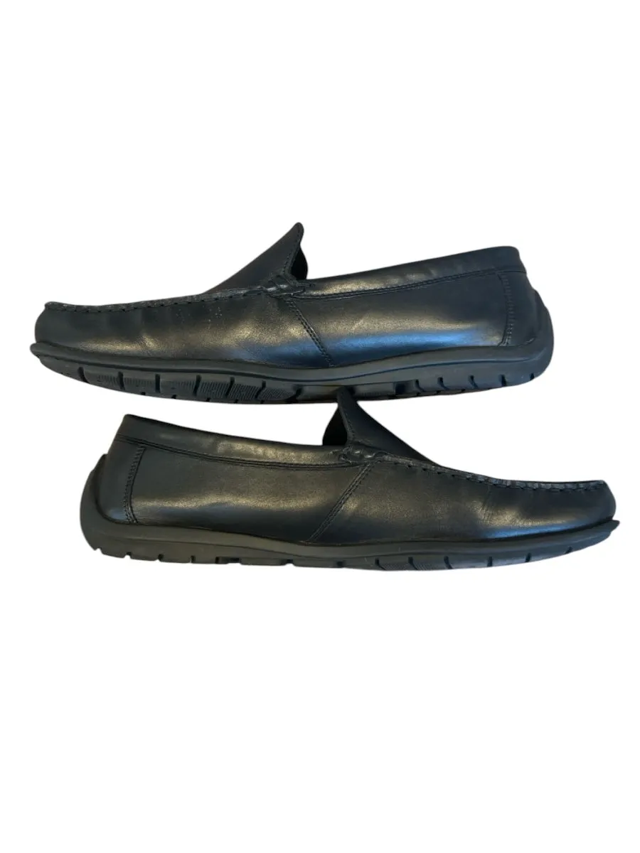 ecco Shoe Size 47 Black Leather Men's Loafers