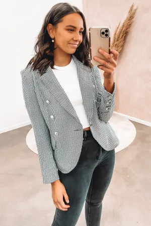 Hayden Blazer Black White Check