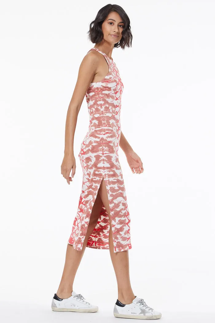 Iggy Rib Midi Dress // Strawberry Boa Wash