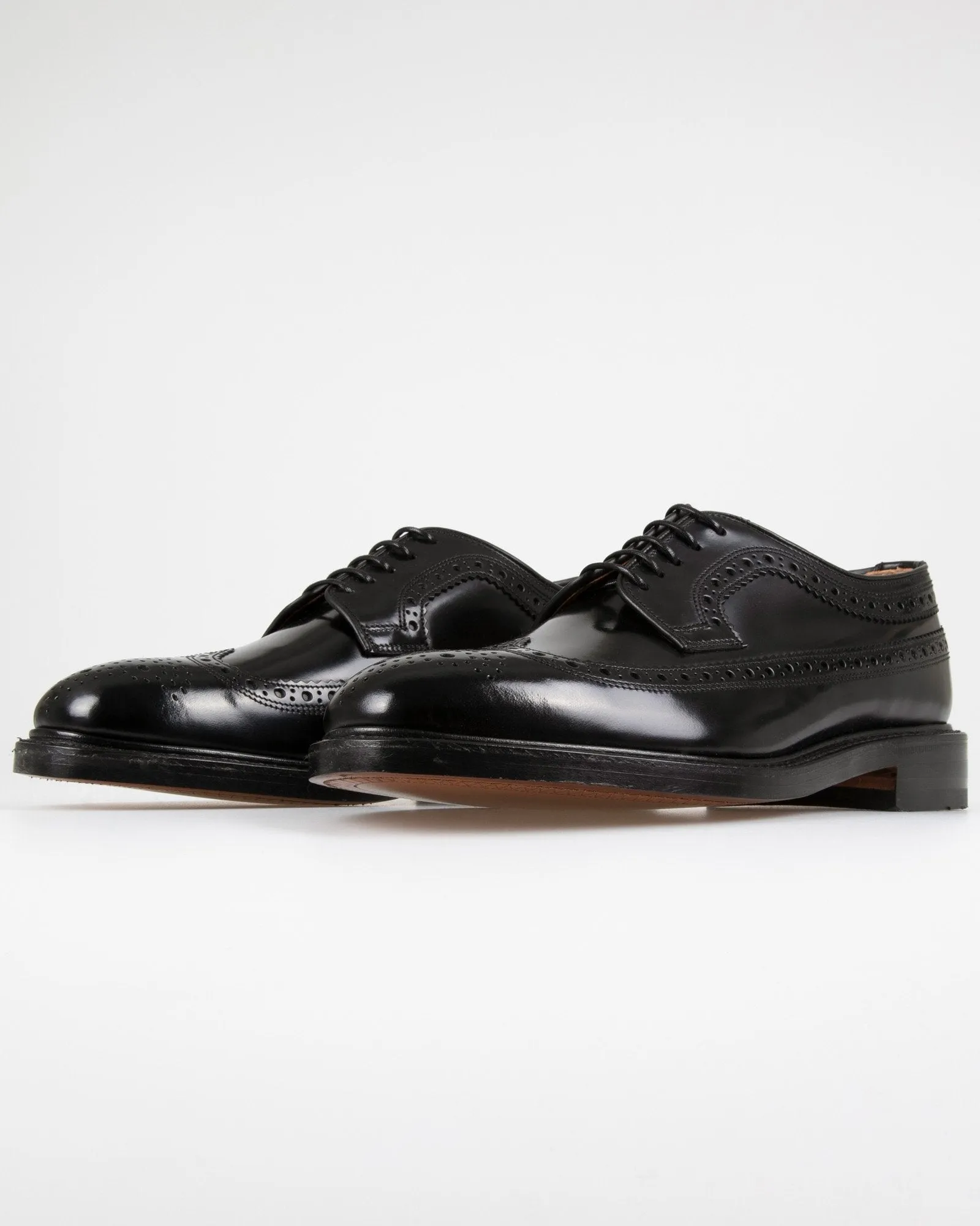 Loake Professional Royal Polished Long Wing Brogue - Black