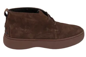 Tods Mens Suede Leather Lace Up Boots in Brown