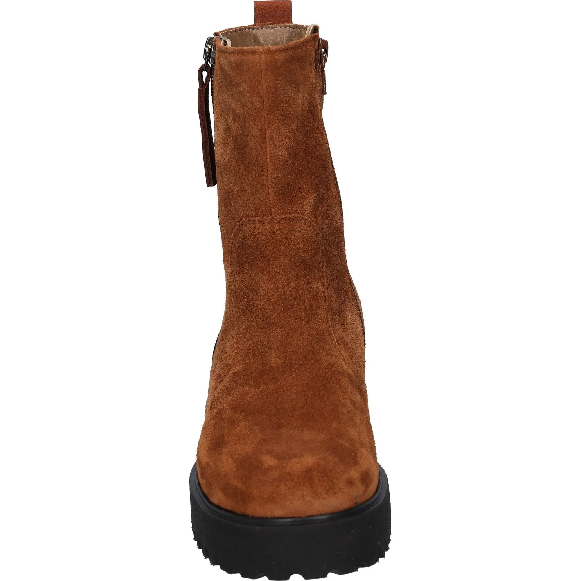 Waldlaufer 608803 200 082 K-Nira Ladies Brown Suede Side Zip Ankle Boots