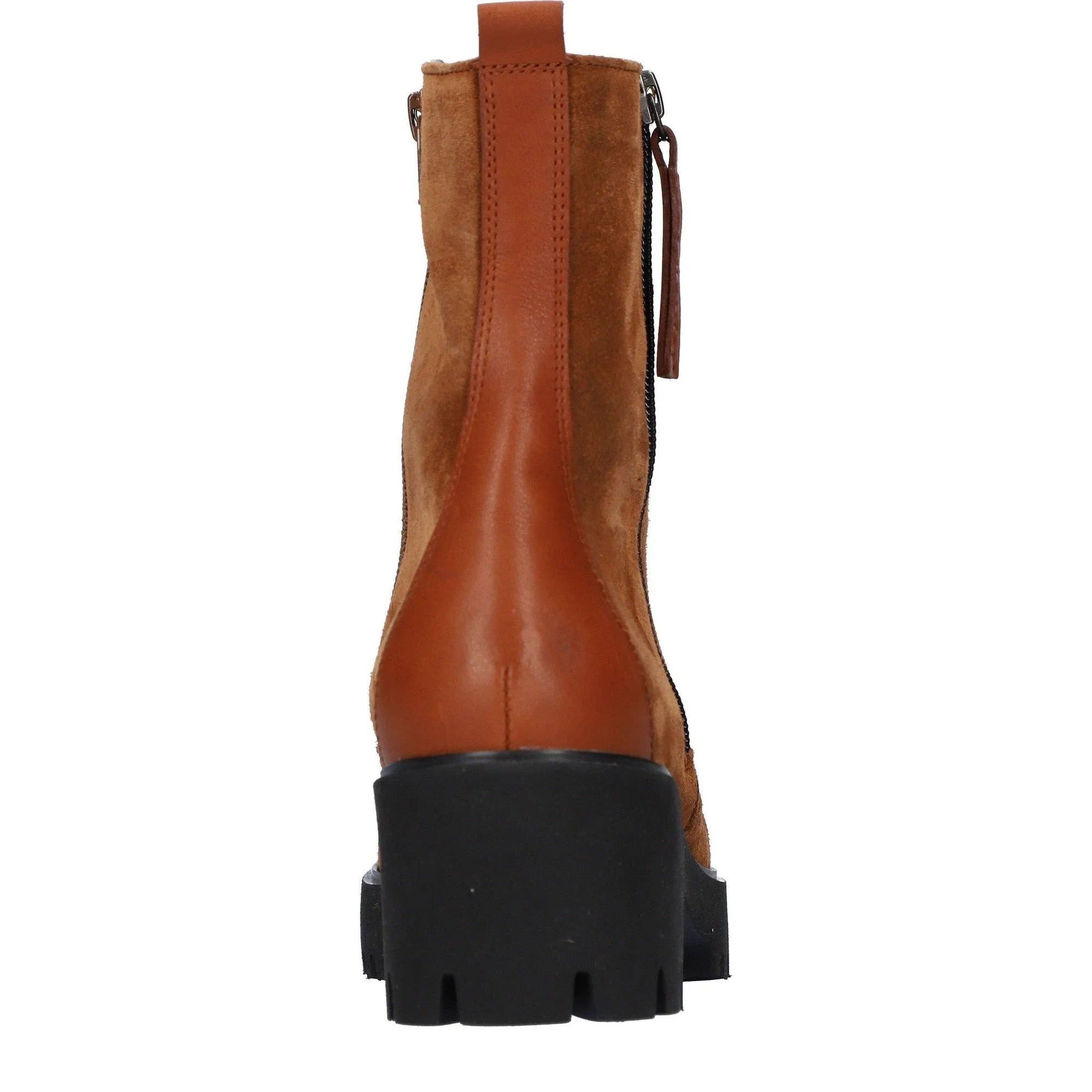 Waldlaufer 608803 200 082 K-Nira Ladies Brown Suede Side Zip Ankle Boots