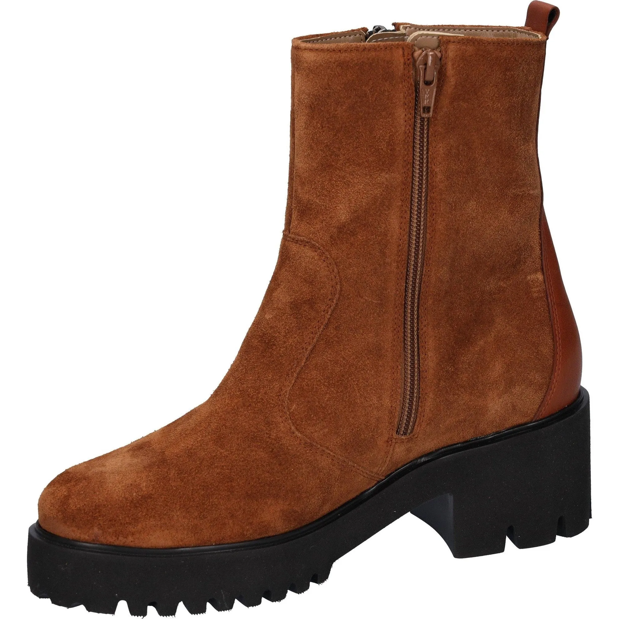Waldlaufer 608803 200 082 K-Nira Ladies Brown Suede Side Zip Ankle Boots
