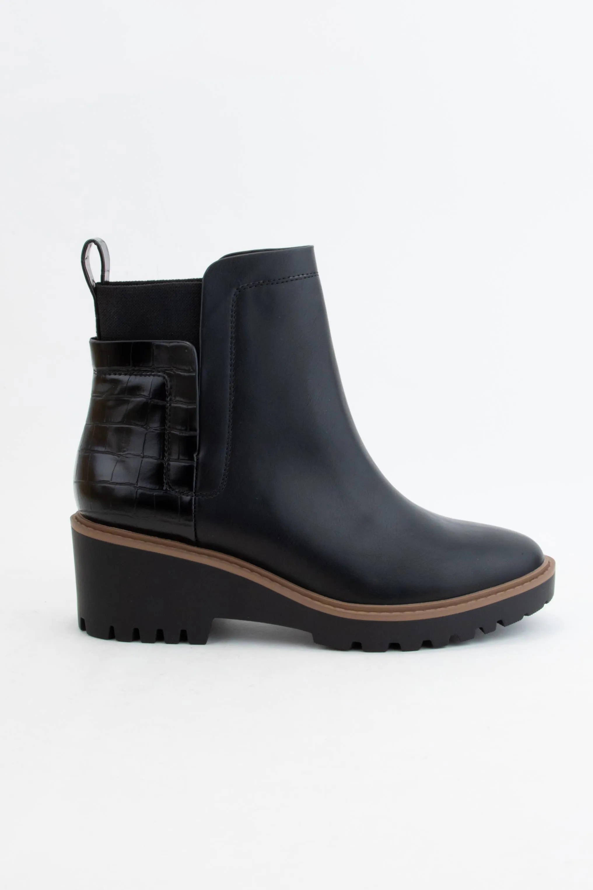 Wedge Heeled Chelsea Ankle Boots